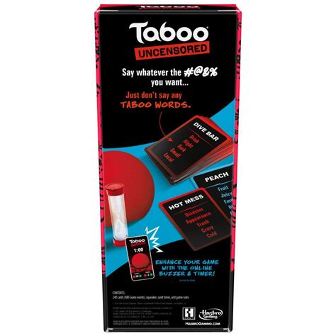 Taboo Uncensored Party Game for Adults Only, Hilarious Adult